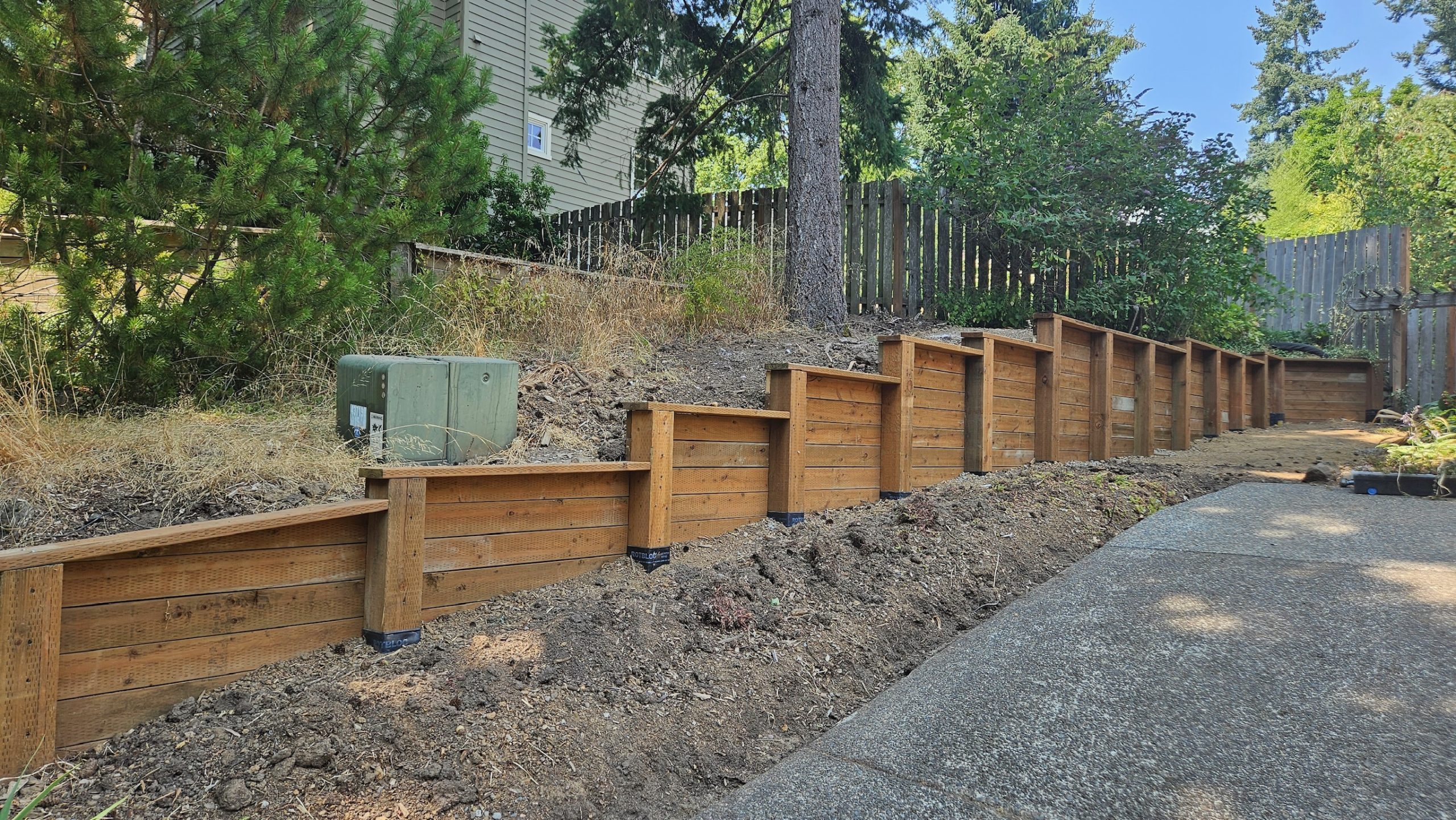 Timber Retaining Walls in the Portland, OR area